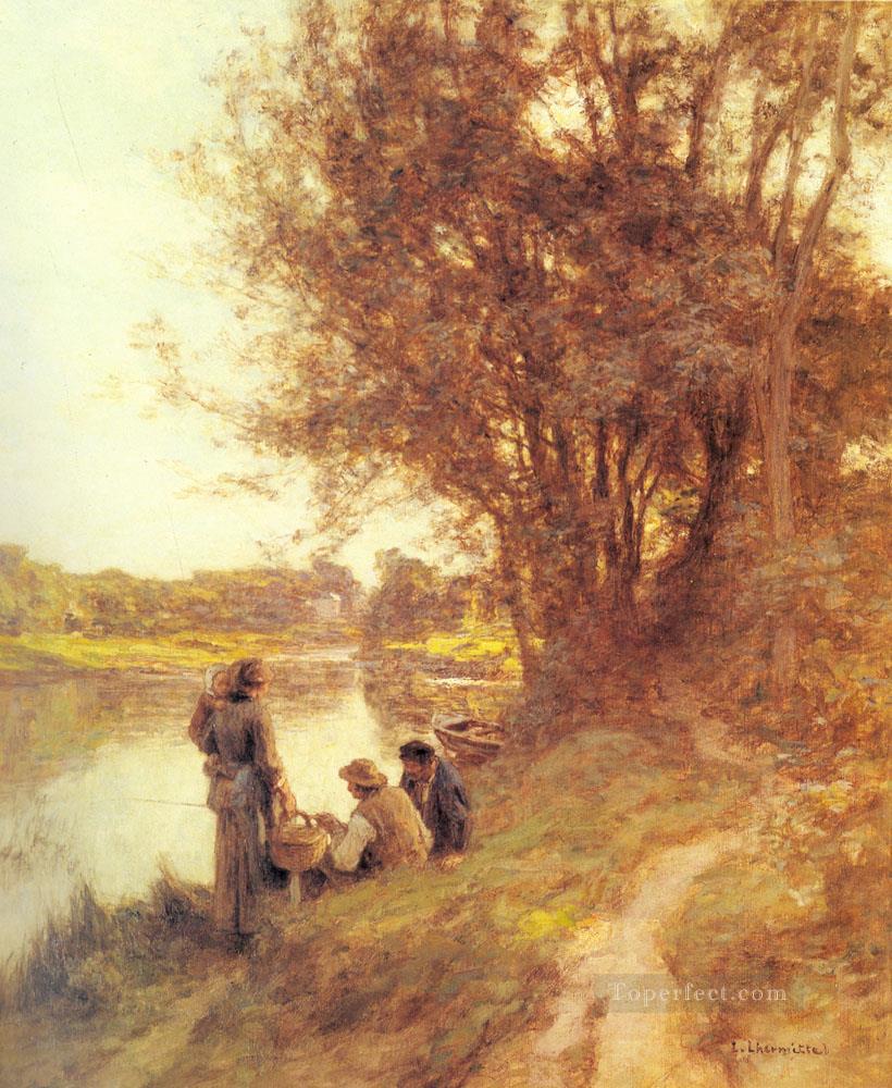 Les Pecheurs rural scenes peasant Leon Augustin Lhermitte Oil Paintings